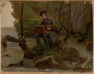 A Painter at His Paint Box